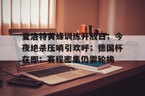 开云体育官网-包含夏洛特黄蜂训练开放日；今夜绝杀压哨引欢呼；德国杯在即；赛程密集仍需轮换的词条